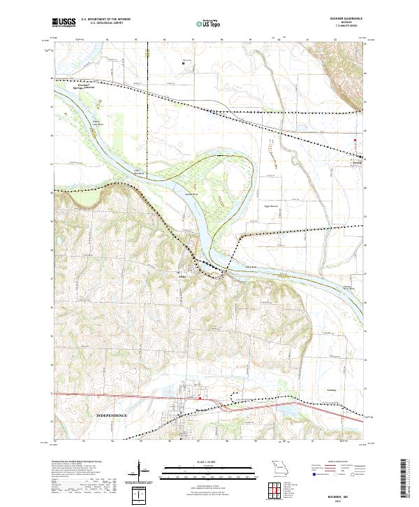 USGS Topographic Map – Buckner