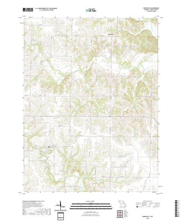 USGS Topographic Map – Burksville
