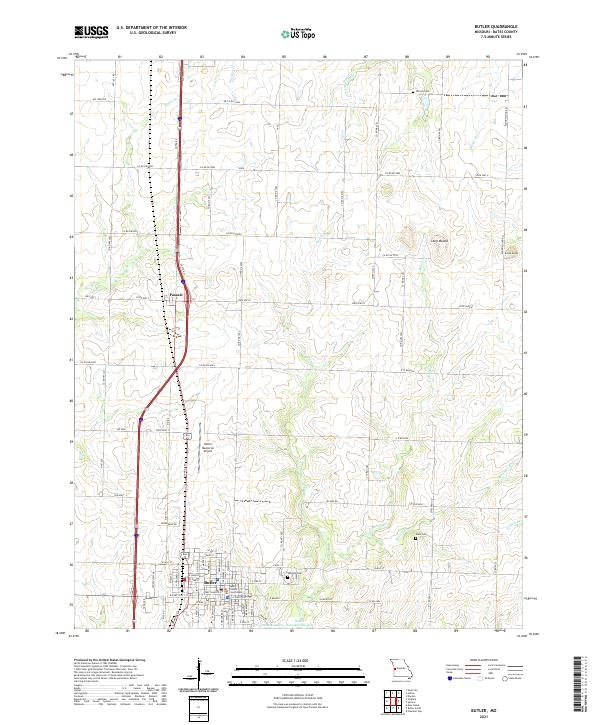 USGS Topographic Map – Butler