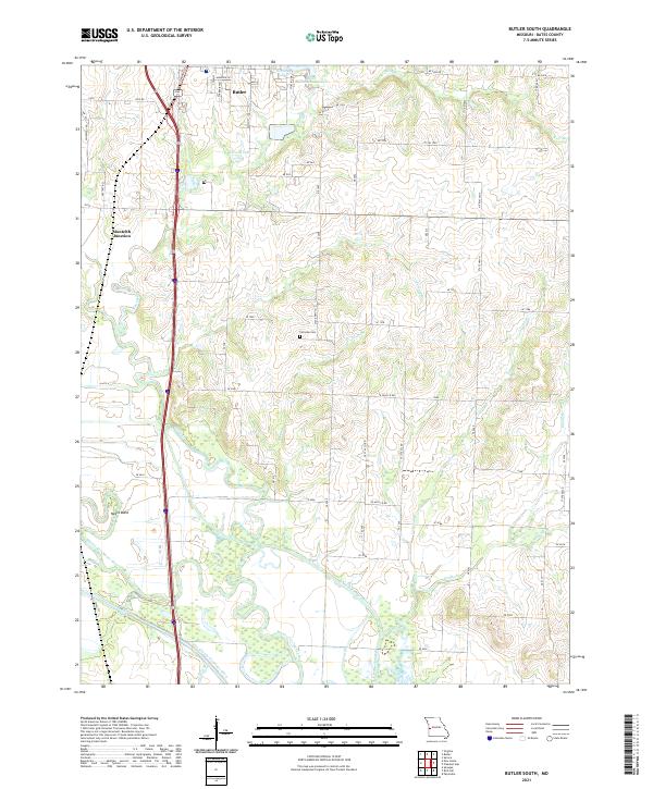 USGS Topographic Map – Butler South