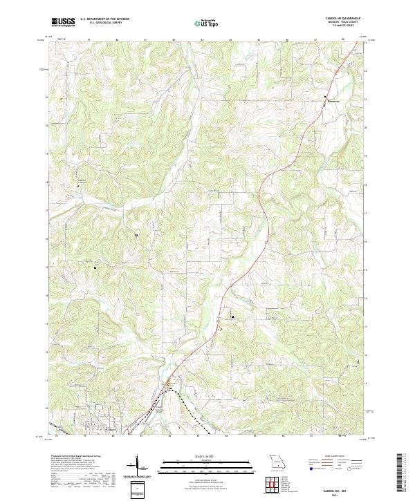USGS Topographic Map – Cabool NE