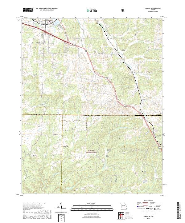 USGS Topographic Map – Cabool SE