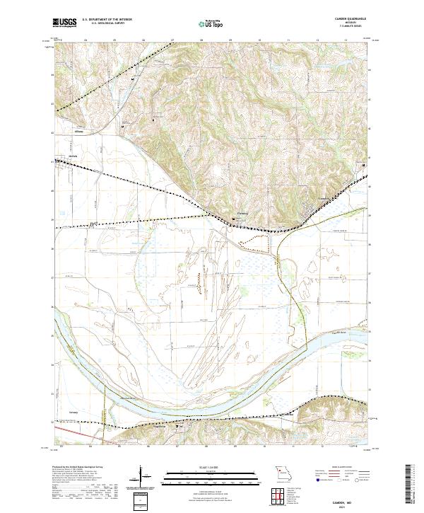 USGS Topographic Map – Camden