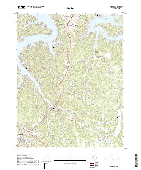 USGS Topographic Map – Camdenton