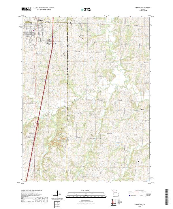 USGS Topographic Map – Cameron East