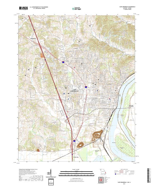USGS Topographic Map – Cape Girardeau