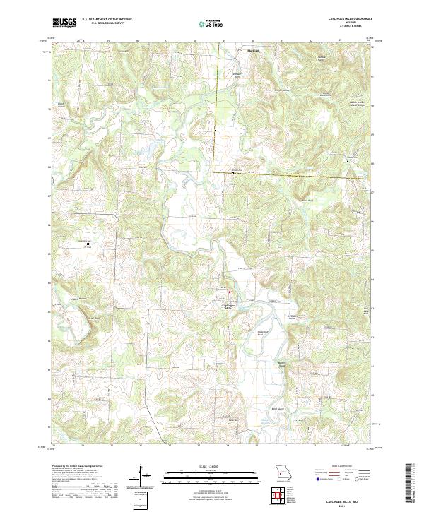 USGS Topographic Map – Caplinger Mills