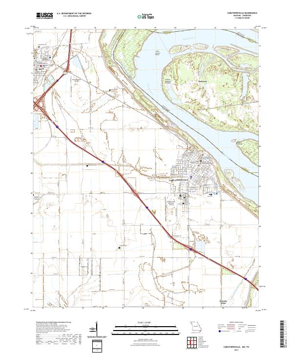 USGS Topographic Map – Caruthersville