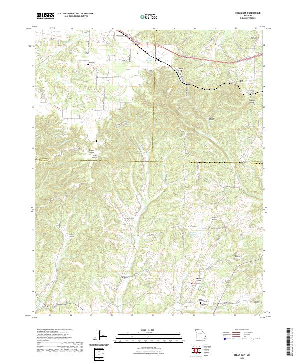 USGS Topographic Map – Cedar Gap