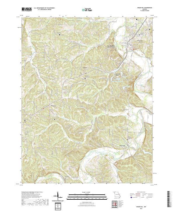 USGS Topographic Map – Cedar Hill