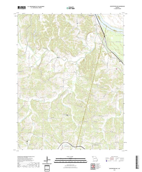 USGS Topographic Map – Centertown NW