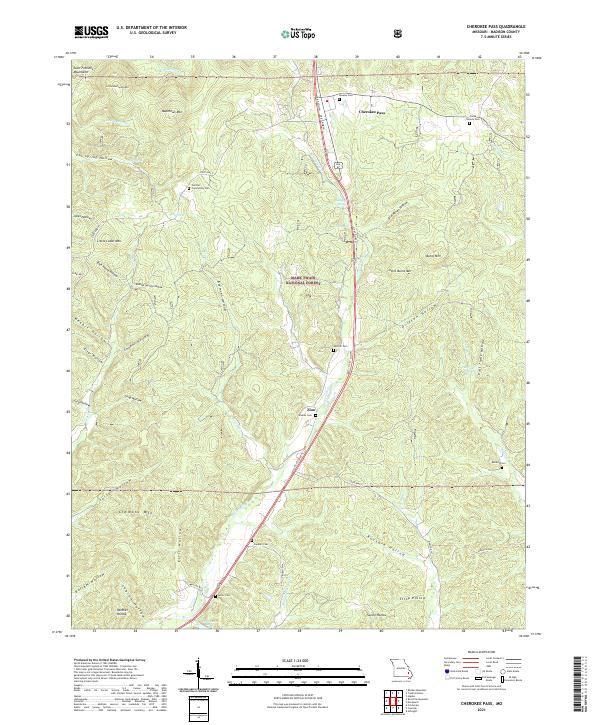 USGS Topographic Map – Cherokee Pass