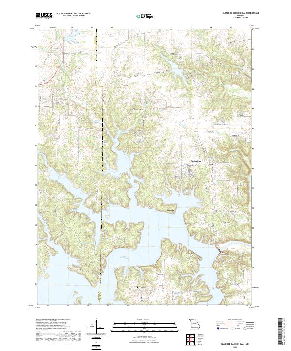 USGS Topographic Map – Clarence Cannon Dam