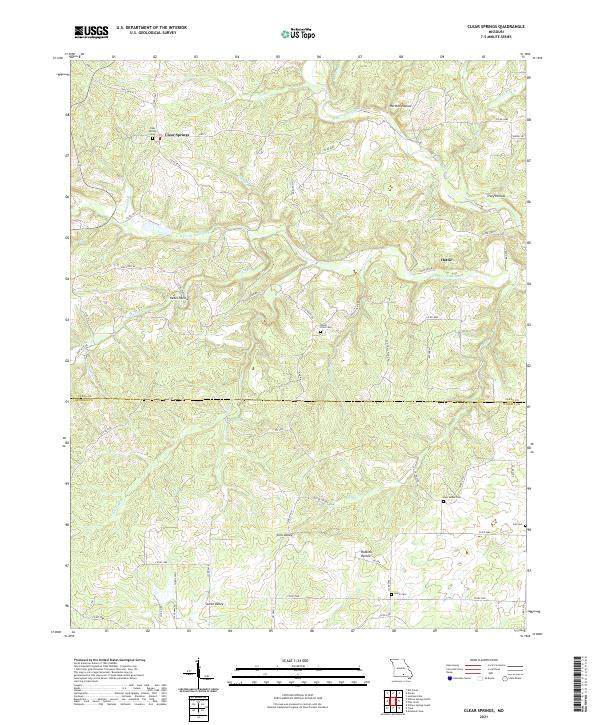 USGS Topographic Map – Clear Springs