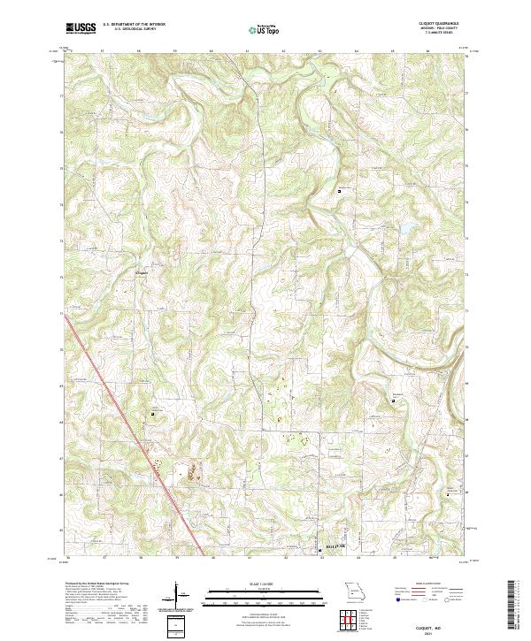 USGS Topographic Map – Cliquot