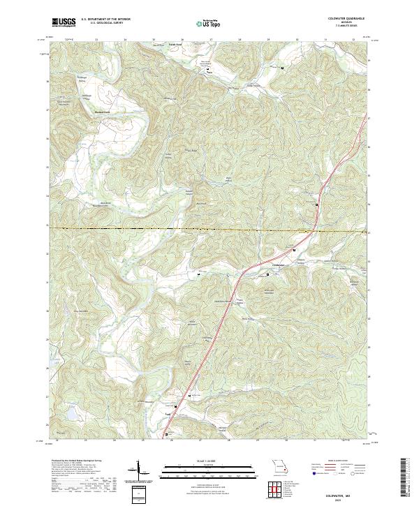 USGS Topographic Map – Coldwater