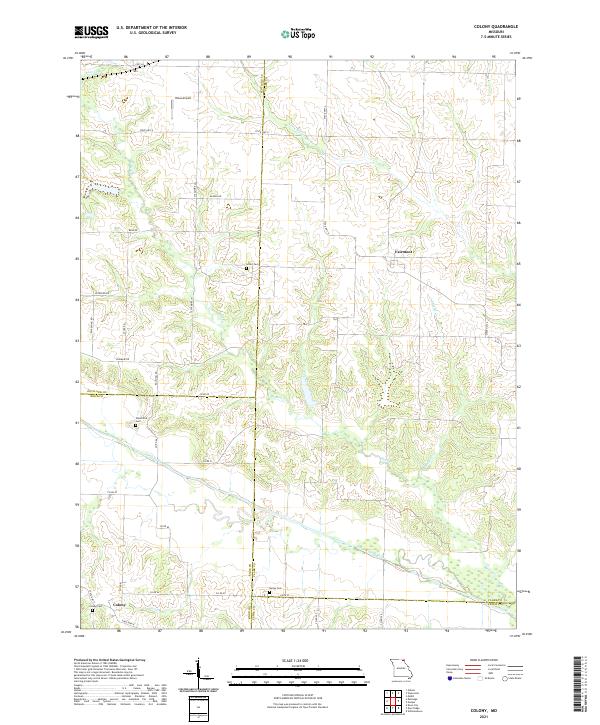 USGS Topographic Map – Colony