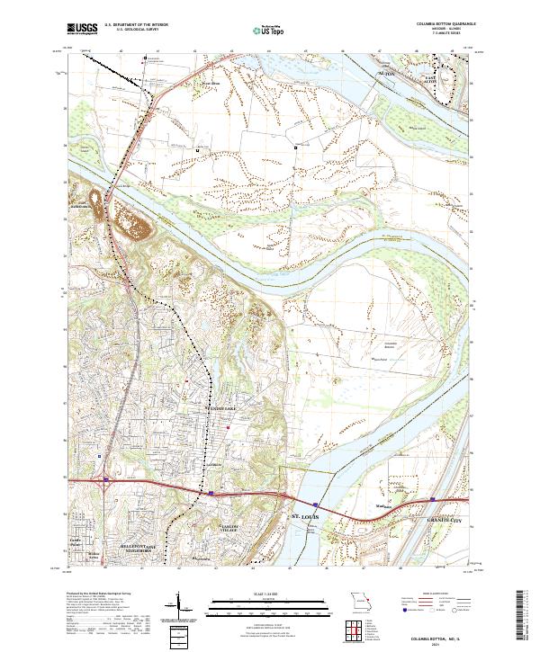 USGS Topographic Map – Columbia Bottom