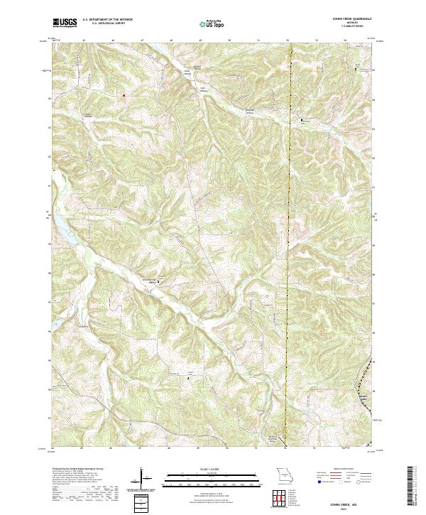 USGS Topographic Map – Conns Creek
