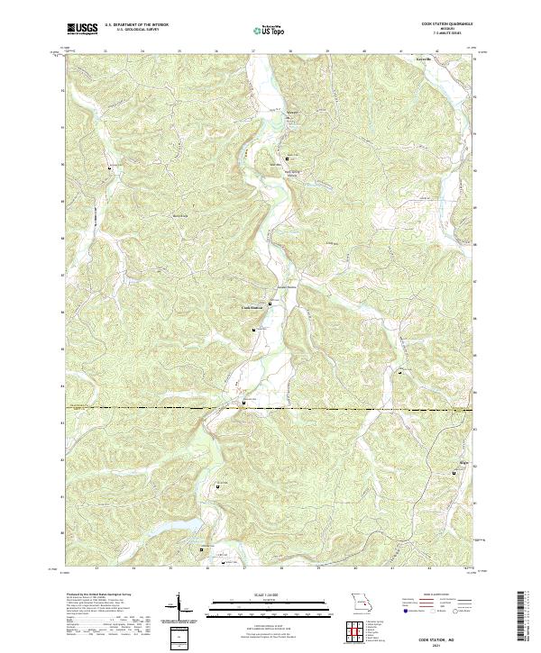USGS Topographic Map – Cook Station