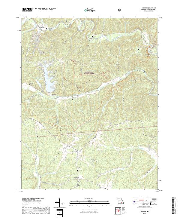 USGS Topographic Map – Corridon