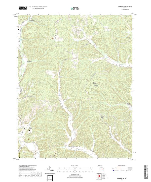 USGS Topographic Map – Corridon SE