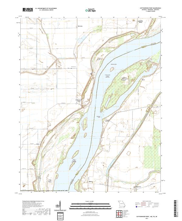 USGS Topographic Map – Cottonwood Point