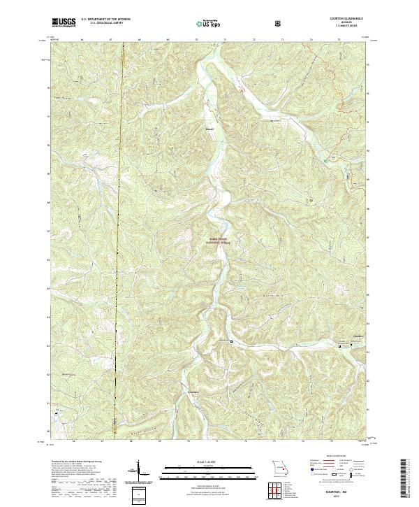 USGS Topographic Map – Courtois