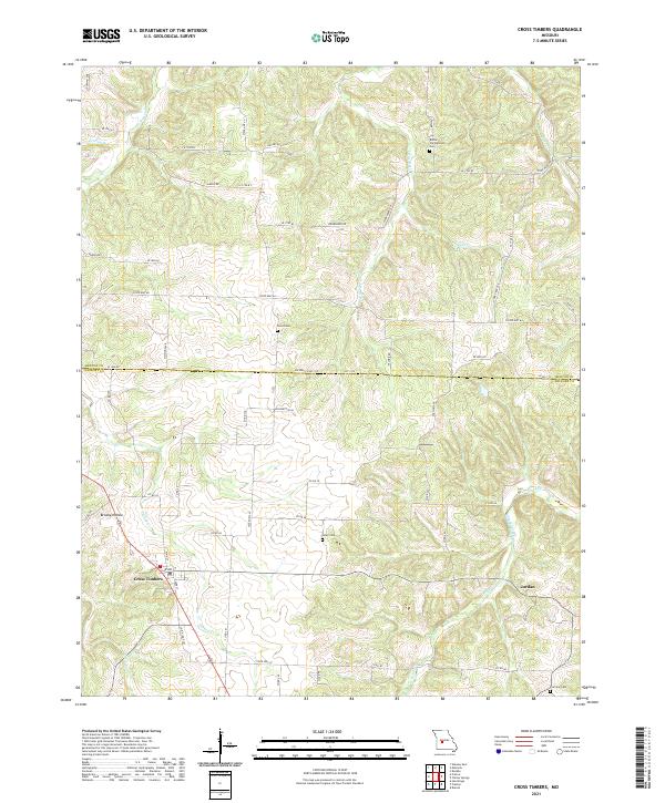 USGS Topographic Map – Cross Timbers