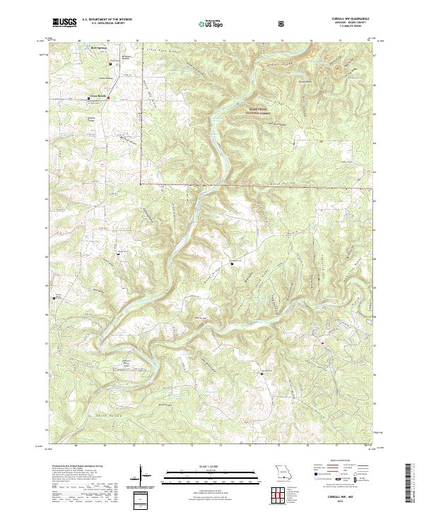 USGS Topographic Map – Cureall NW