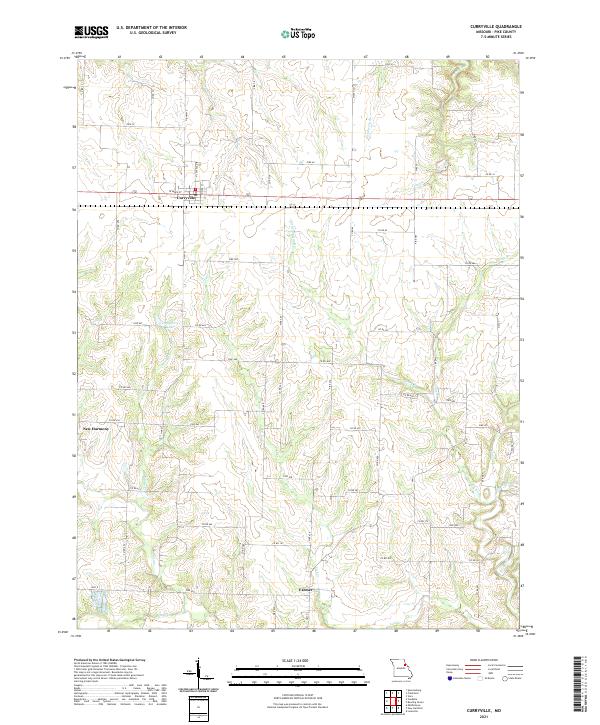 USGS Topographic Map – Curryville