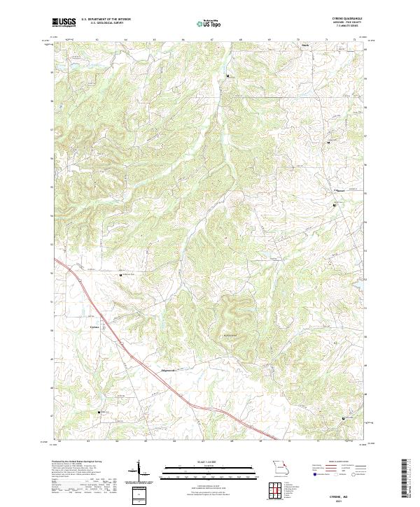 USGS Topographic Map – Cyrene