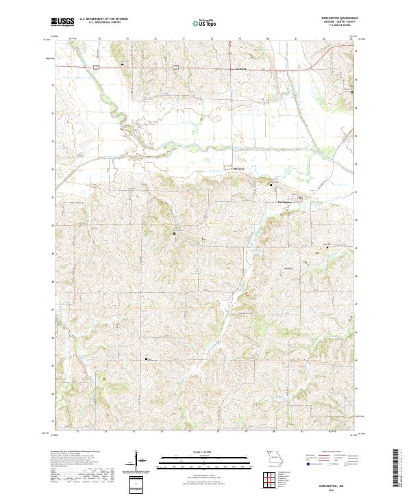 USGS Topographic Map – Darlington