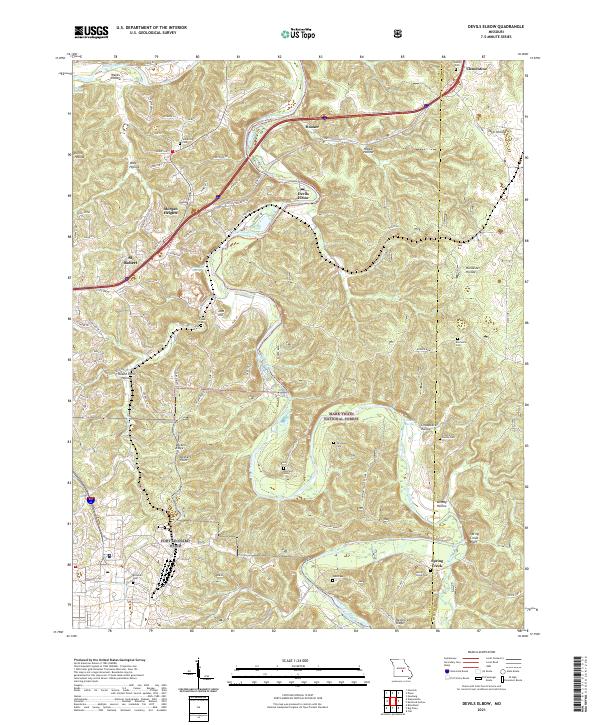 USGS Topographic Map – Devils Elbow