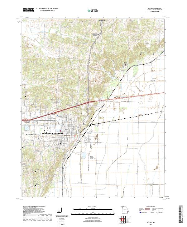 USGS Topographic Map – Dexter