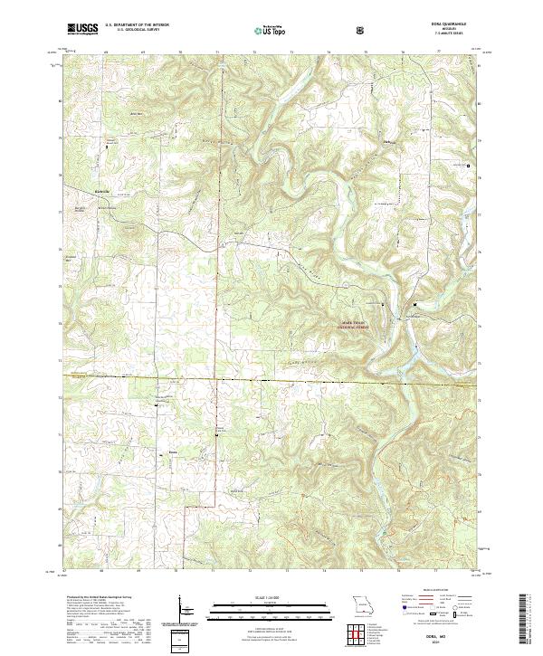 USGS Topographic Map – Dora