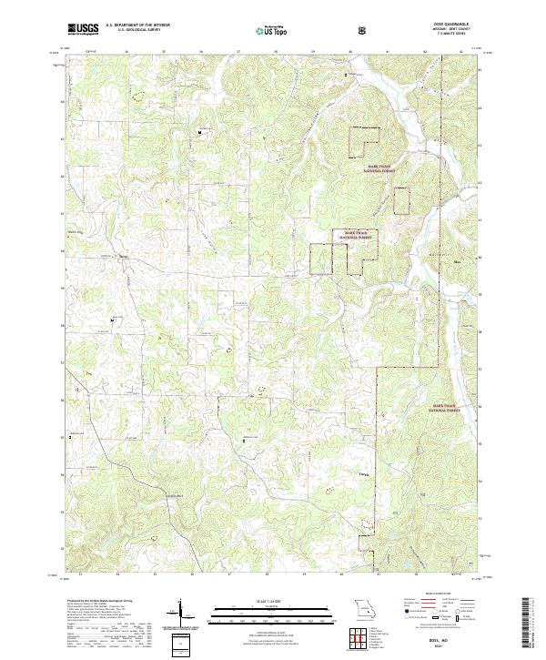 USGS Topographic Map – Doss