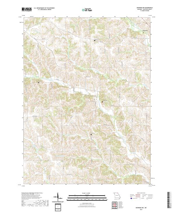 USGS Topographic Map – Downing NW