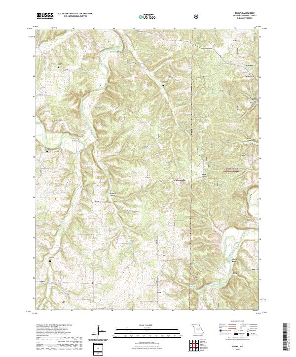 USGS Topographic Map – Drew