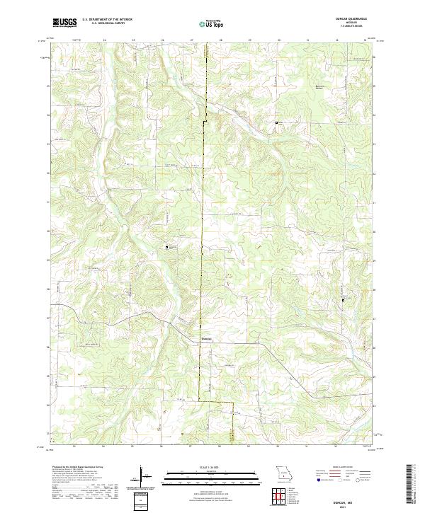 USGS Topographic Map – Duncan