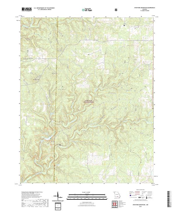 USGS Topographic Map – Dyestone Mountain