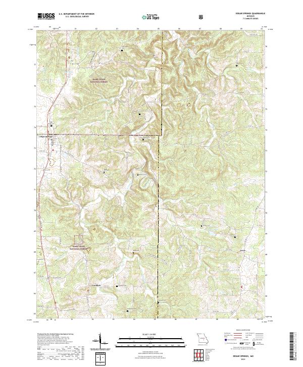 USGS Topographic Map – Edgar Springs