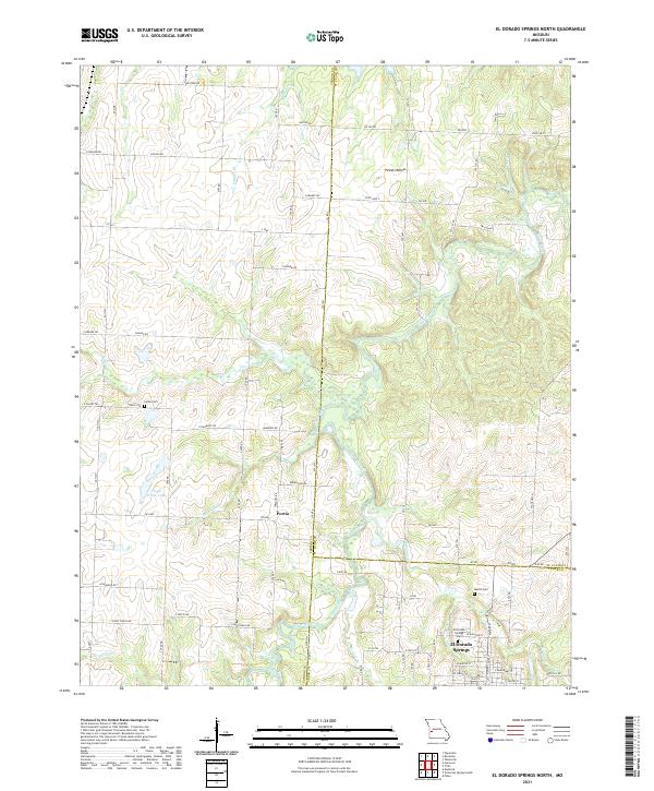 USGS Topographic Map – El Dorado Springs North