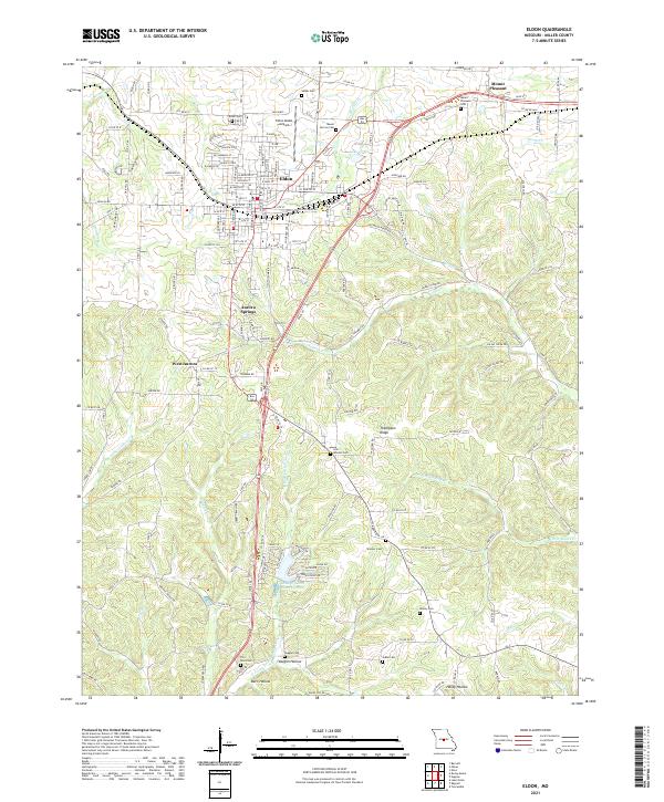 USGS Topographic Map – Eldon