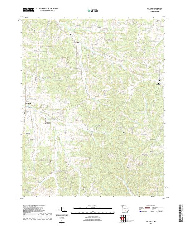USGS Topographic Map – Elk Creek