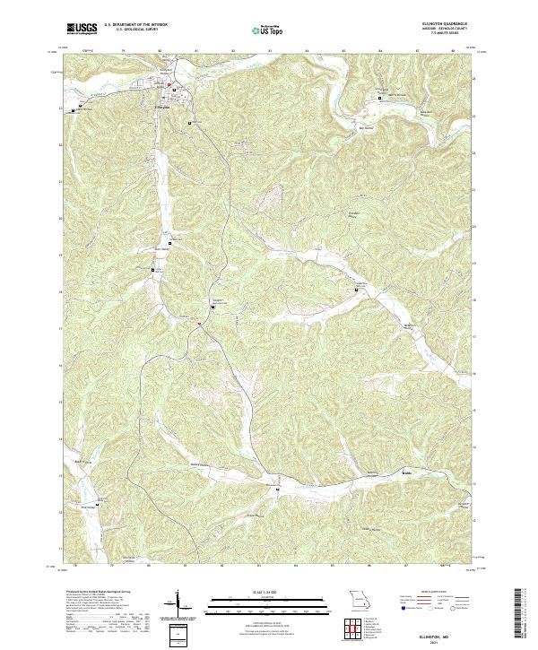 USGS Topographic Map – Ellington