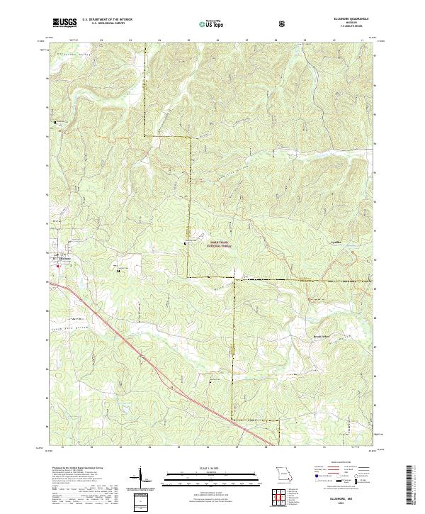 USGS Topographic Map – Ellsinore