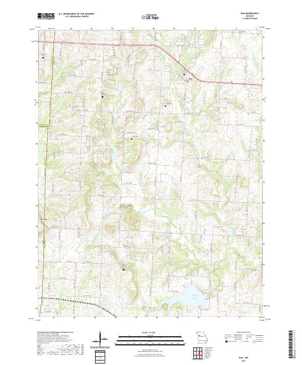 USGS Topographic Map – Elm