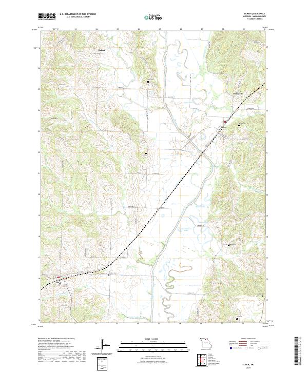USGS Topographic Map – Elmer