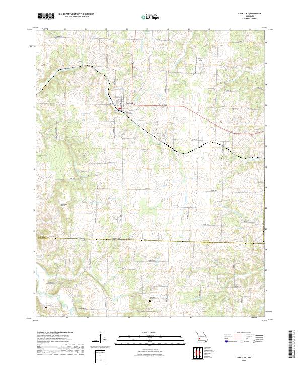 USGS Topographic Map – Everton
